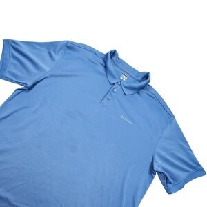 Columbia Men's XXL Blue Omni-Wick Performance Short Sleeve Golf Polo Shirt